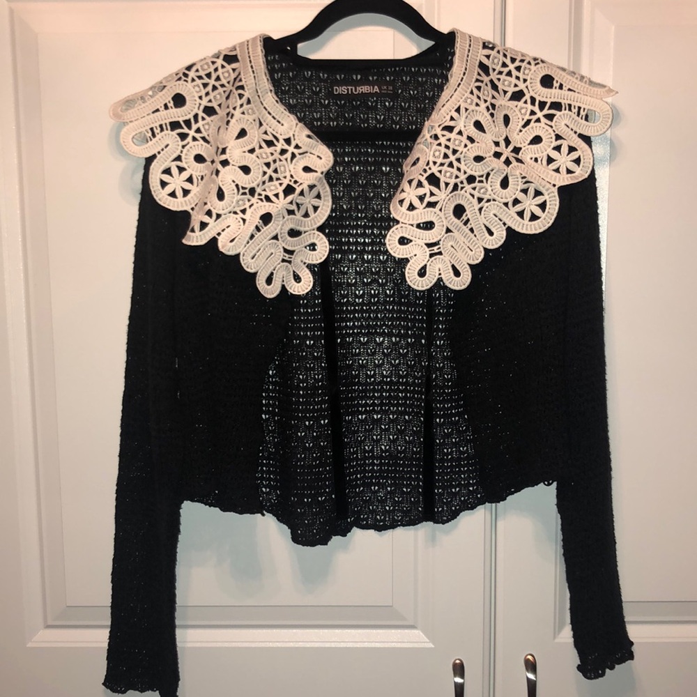 Disturbia cardigan fits sizes small-large